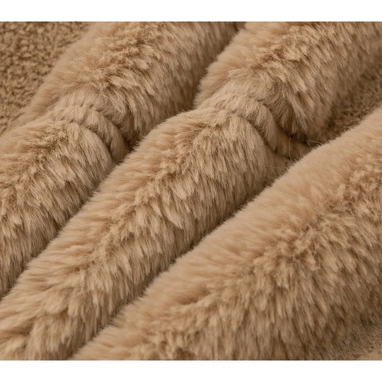 Morvell - Modieuze Teddy Jas Dames - Korte Winterjas met Rits en Kraag
