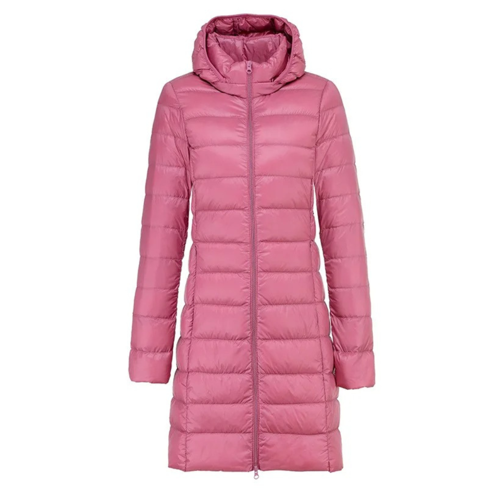 Moda Puffer Jas Dames - Slim Fit Lange Gewatteerde Winterjas