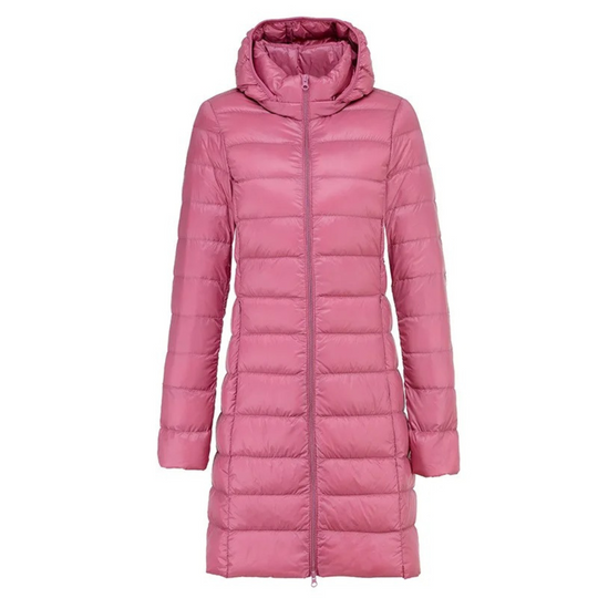 Moda Puffer Jas Dames - Slim Fit Lange Gewatteerde Winterjas