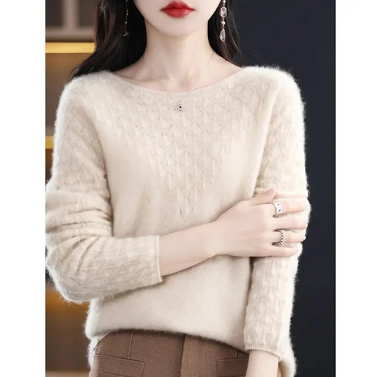 Moda Cashmere Trui Dames – Elegant Gebreid Design, Zacht & Warm