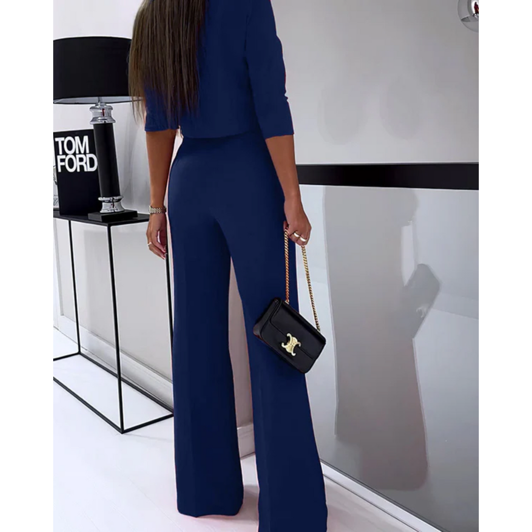 MODA Elegante Effen tweedelige casual set