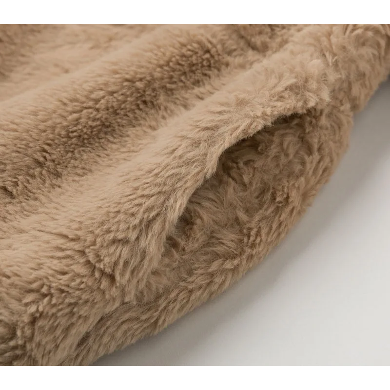 Morvell - Modieuze Teddy Jas Dames - Korte Winterjas met Rits en Kraag