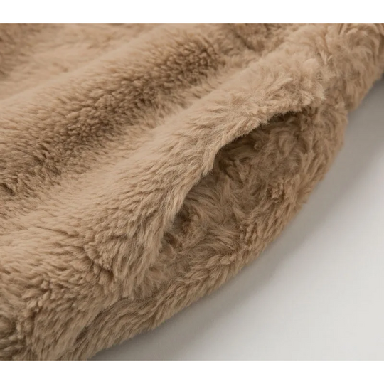 Morvell - Modieuze Teddy Jas Dames - Korte Winterjas met Rits en Kraag