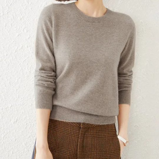 Truizus - Comfortabele Dames Trui – Warme Kasjmier Trui Met Lange Mouwen