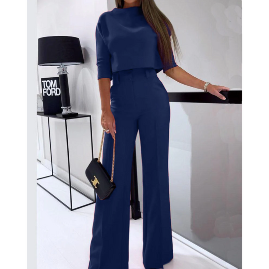 MODA Elegante Effen tweedelige casual set