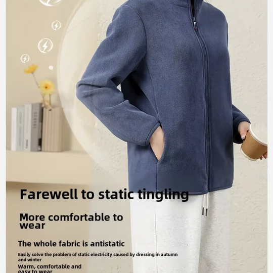 Moda Fleece Vesten Dames met Volledige Rits, Lichtgewicht en Comfortabele Pasvorm