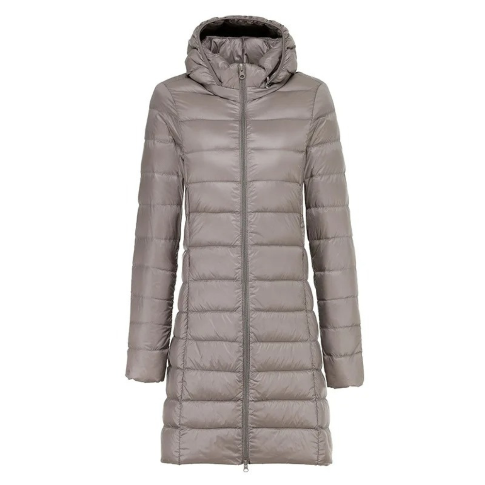 Moda Puffer Jas Dames - Slim Fit Lange Gewatteerde Winterjas