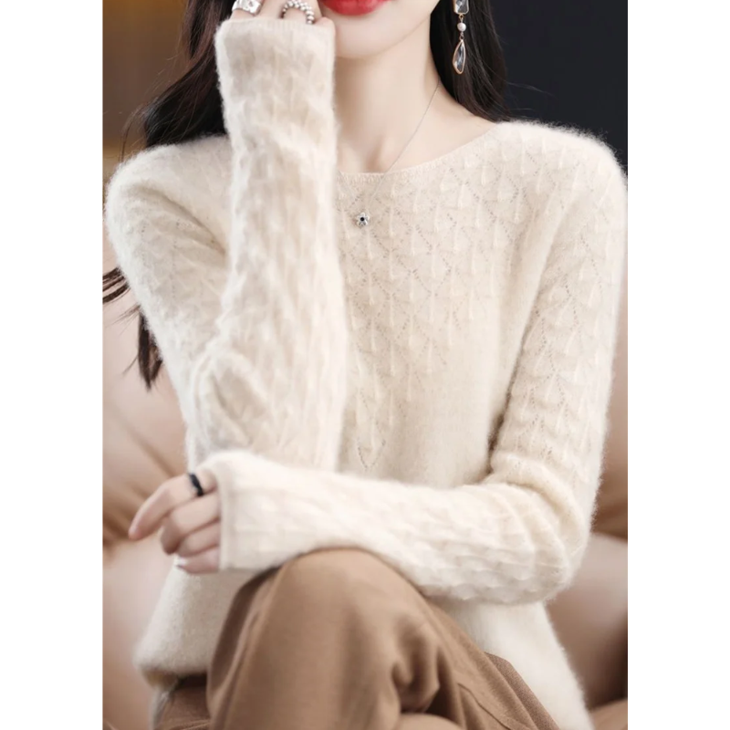 Moda Cashmere Trui Dames – Elegant Gebreid Design, Zacht & Warm