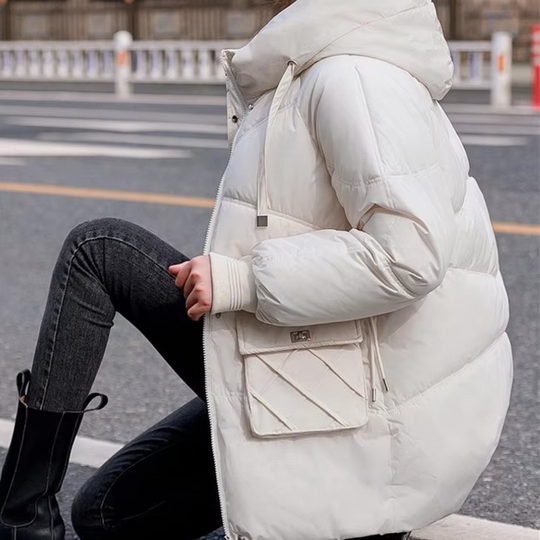 Silvana - Parka Winterjas Dames met Capuchon, Voorzakken en Warme Voering