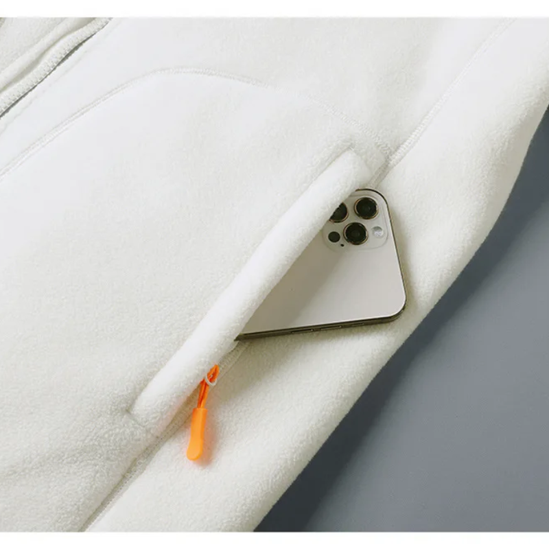 Moda Fleece Vesten Dames met Hoge Kraag en Rits, Warm Gevoerd Ontwerp