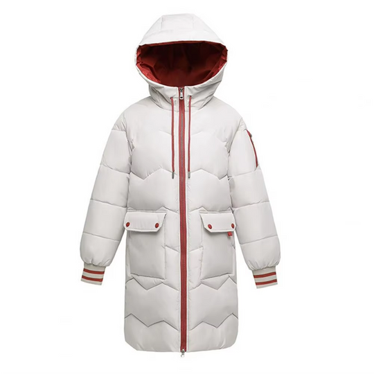 Moda Lange Winterjas Dames - Gewatteerd Met Capuchon En Praktische Zakken