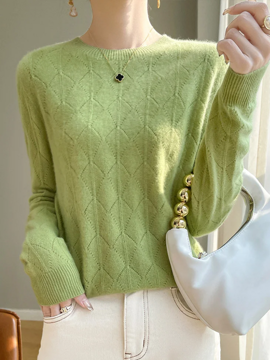 Moda Cashmere Trui Dames – Gebreid Patroon, Zacht & Stijlvol Design