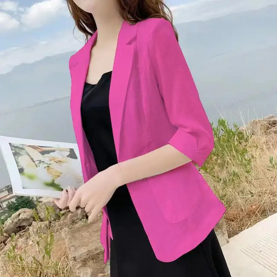 Belvixe - Elegante Dames Blazer Met Lange Pasvorm - Ideaal Voor Werk