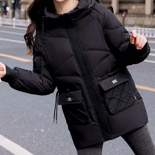 Silvana - Parka Winterjas Dames met Capuchon, Voorzakken en Warme Voering