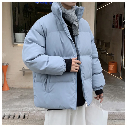 Moda Puffer Jas Dames - Oversized Gewatteerde Winterjas met Hoge Kraag
