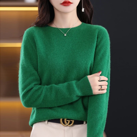 Moda Cashmere Trui Dames – Ronde Hals, Zachte Luxe & Warmte
