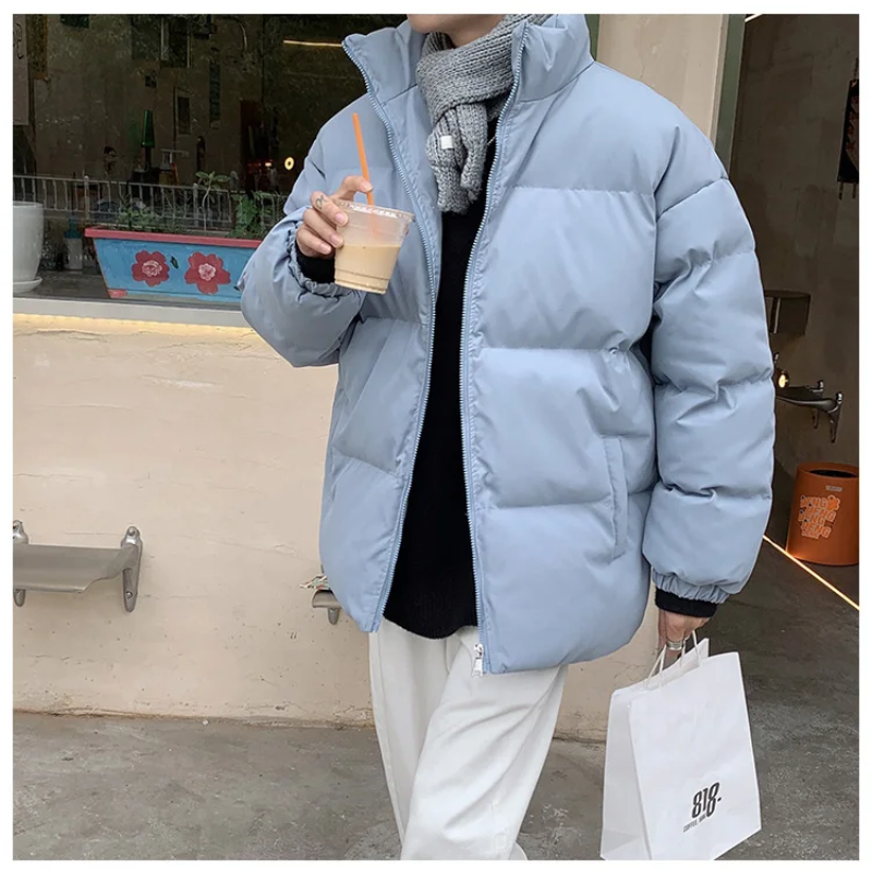 Moda Puffer Jas Dames - Oversized Gewatteerde Winterjas met Hoge Kraag