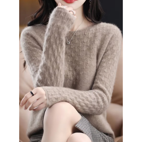 Moda Cashmere Trui Dames – Elegant Gebreid Design, Zacht & Warm
