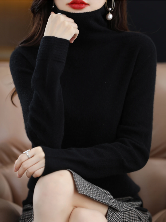 Moda Cashmere Trui Dames – Coltrui Zachte en Comfortabele Gebreide Trui