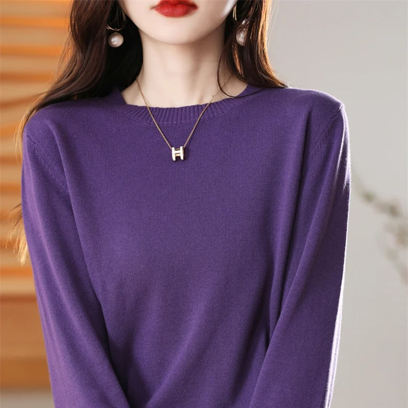Moda Cashmere Trui Dames – Klassieke Ronde Hals, Zacht & Ademend