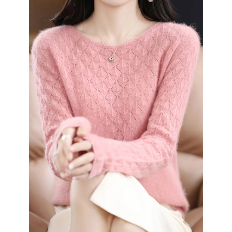 Moda Cashmere Trui Dames – Elegant Gebreid Design, Zacht & Warm