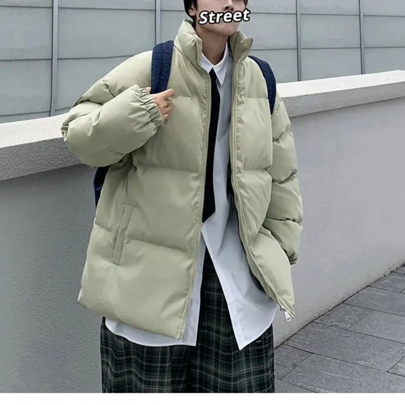 Moda Puffer Jas Dames - Oversized Gewatteerde Winterjas met Hoge Kraag