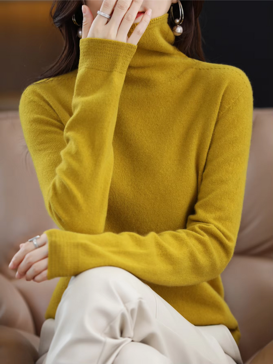 Moda Cashmere Trui Dames – Coltrui Zachte en Comfortabele Gebreide Trui