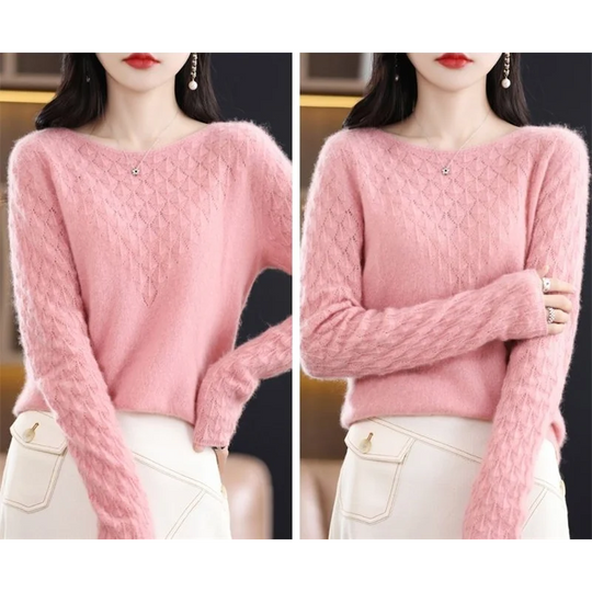 Moda Cashmere Trui Dames – Elegant Gebreid Design, Zacht & Warm