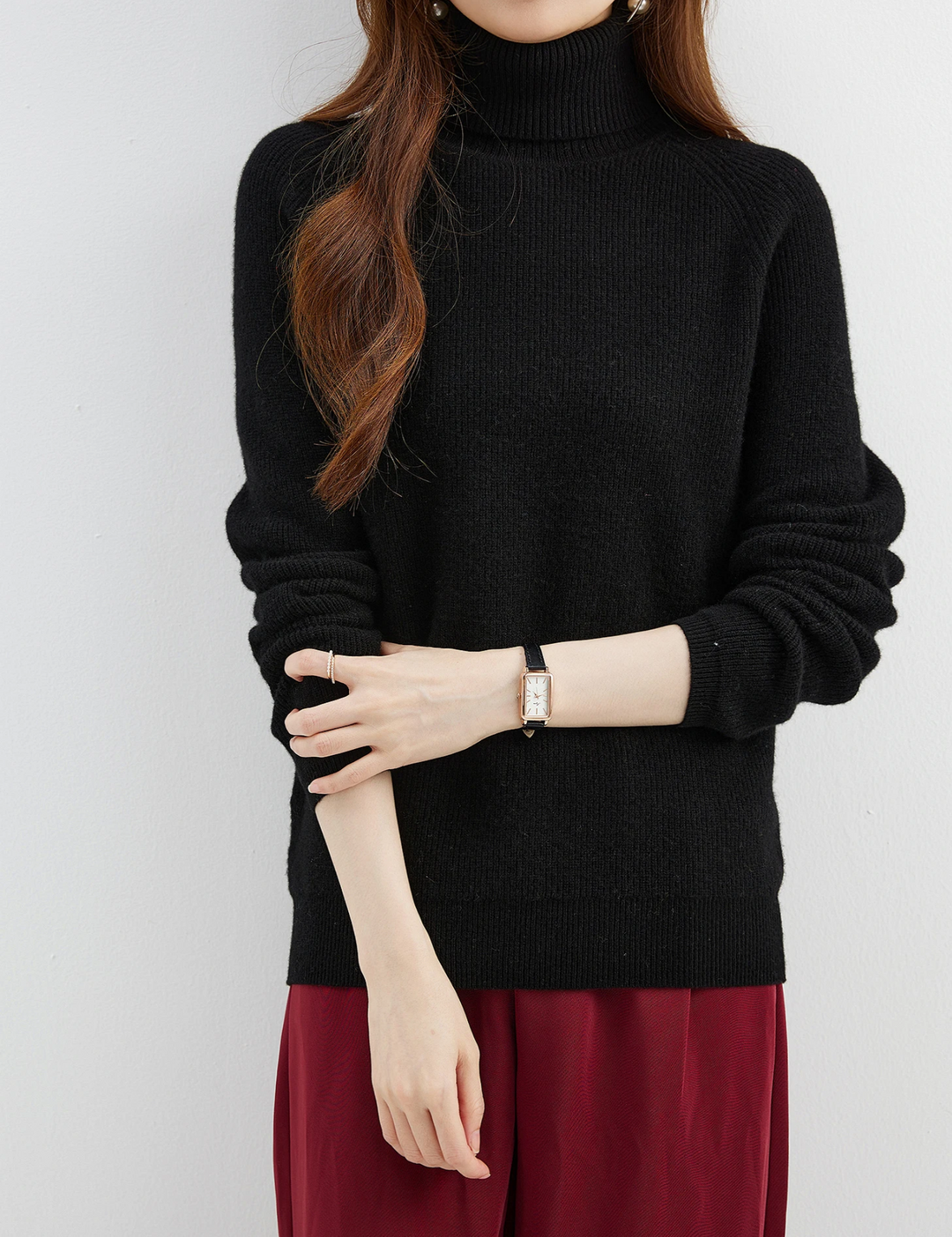 Moda Cashmere Trui Dames – Tijdloze Gebreide Coltrui, Warm & Comfortabel