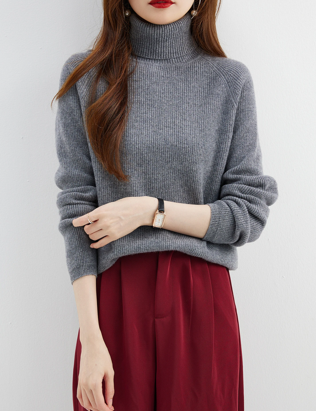 Moda Cashmere Trui Dames – Tijdloze Gebreide Coltrui, Warm & Comfortabel