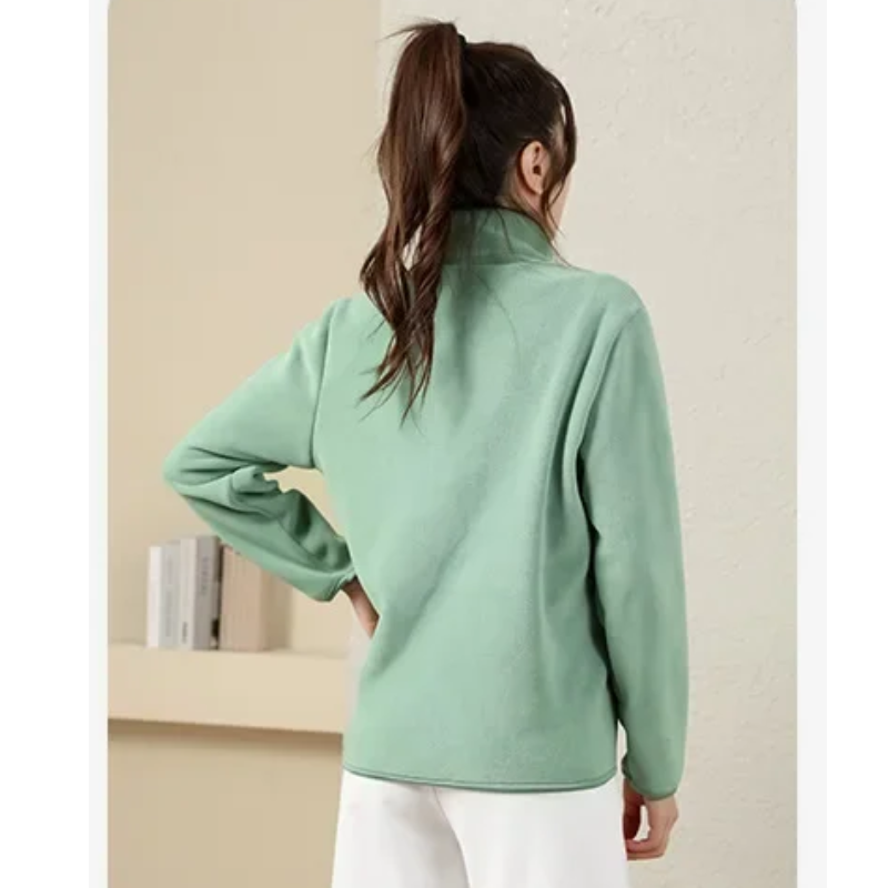 Moda Fleece Vesten Dames met Volledige Rits, Lichtgewicht en Comfortabele Pasvorm