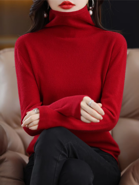 Moda Cashmere Trui Dames – Coltrui Zachte en Comfortabele Gebreide Trui