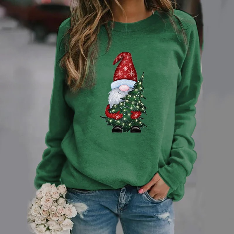 Cosmixx - Kersttrui met Kabouter en Kerstboom Design – Feestelijke Gebreide Trui