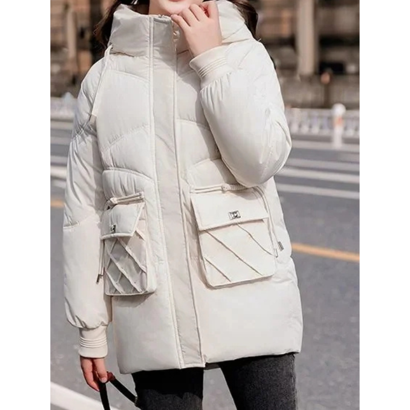 Silvana - Parka Winterjas Dames met Capuchon, Voorzakken en Warme Voering