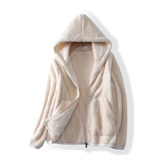 Gontier - Zachte Teddy Jas Dames met Capuchon en Ritssluiting
