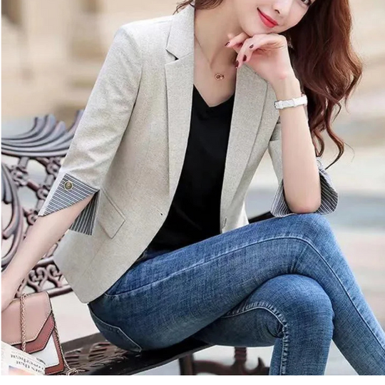 ChicPro - Elegante Dames Blazer Met Knoopdetails - Ideaal Voor Kantoor