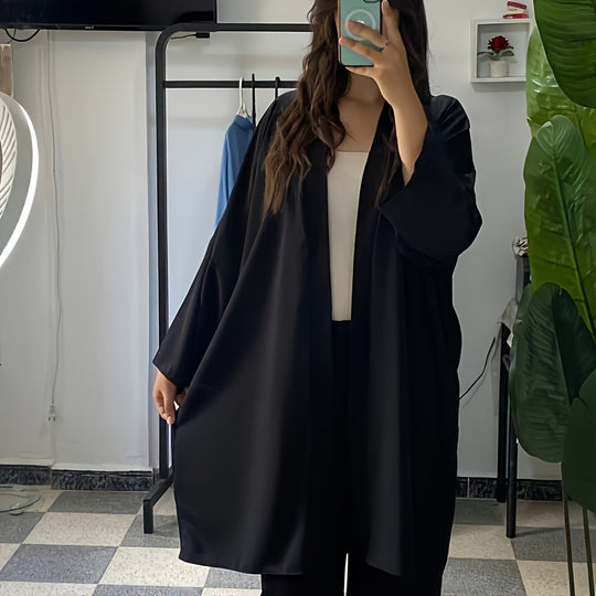 Vestora - Dames Kimono Stijl Losvallend Open Voorzijde Vestjack
