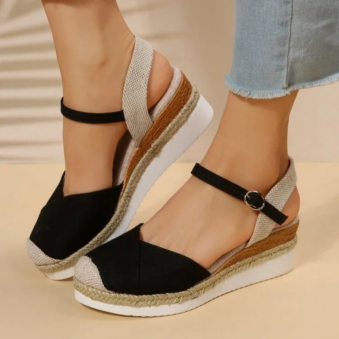 MODA dames sandalen met gespsluiting en gesloten teen
