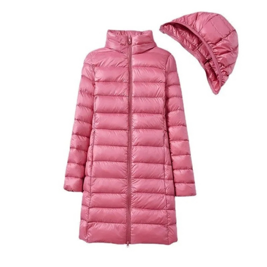 Moda Puffer Jas Dames - Slim Fit Lange Gewatteerde Winterjas