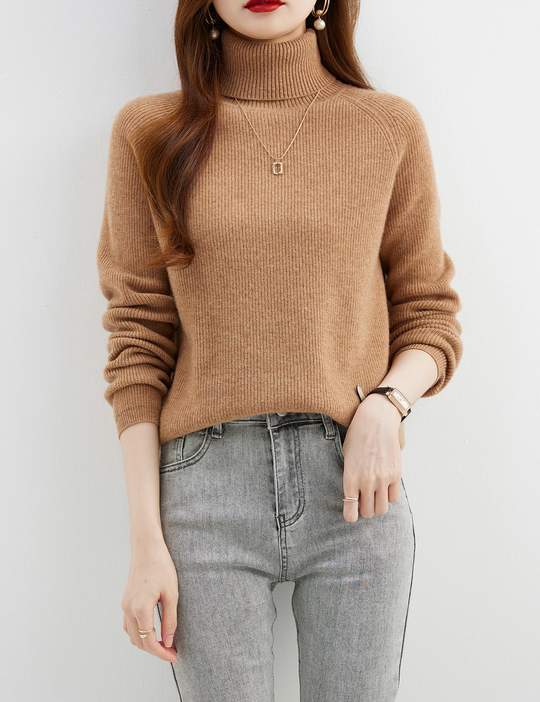 Moda Cashmere Trui Dames – Tijdloze Gebreide Coltrui, Warm & Comfortabel