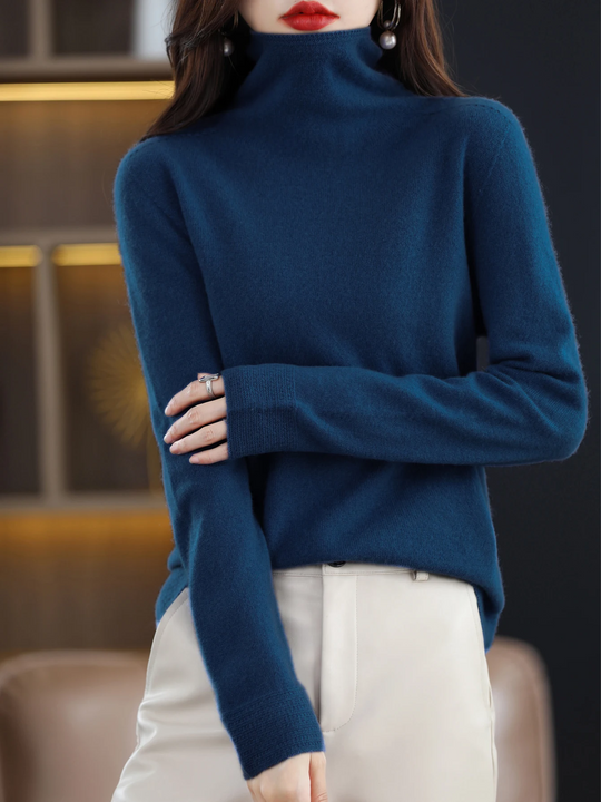 Moda Cashmere Trui Dames – Coltrui Zachte en Comfortabele Gebreide Trui