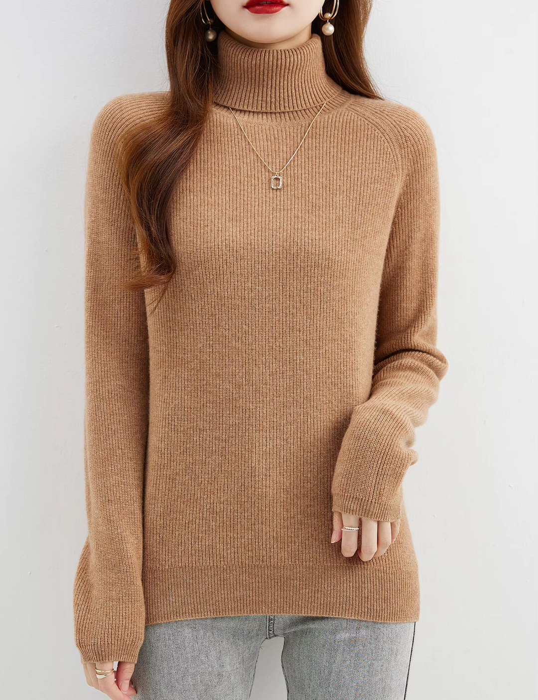 Moda Cashmere Trui Dames – Tijdloze Gebreide Coltrui, Warm & Comfortabel