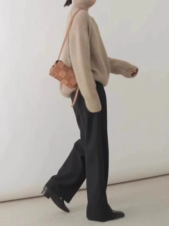 Moda Coltrui Dames - Oversized Gebreide Trui, Zacht en Comfortabel