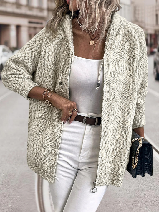 Moda Lange Vesten Dames - Vest met Rits en Verstelbare Capuchon