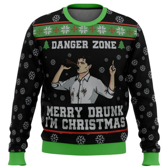Zaltrui - Kersttrui - Grappig "Merry Drunk, I'm Christmas" Ontwerp