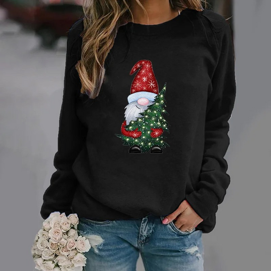 Cosmixx - Kersttrui met Kabouter en Kerstboom Design – Feestelijke Gebreide Trui