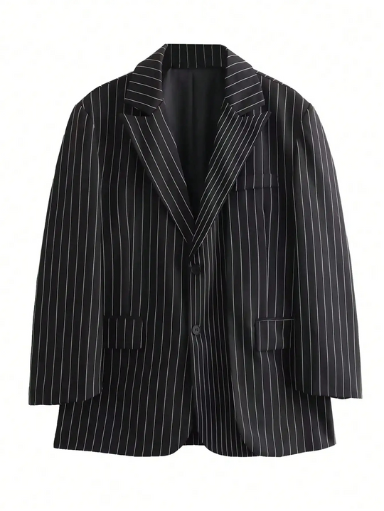 Sofisti - Formele Dames Blazer Met Strepen - Perfect Voor Kantoorlook