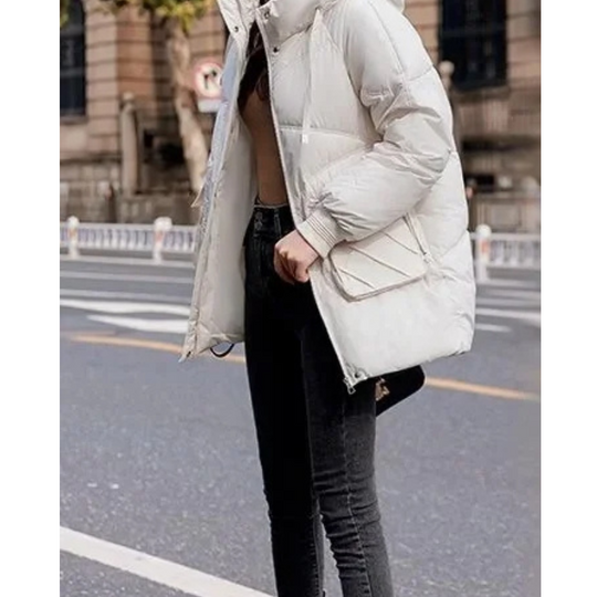 Silvana - Parka Winterjas Dames met Capuchon, Voorzakken en Warme Voering