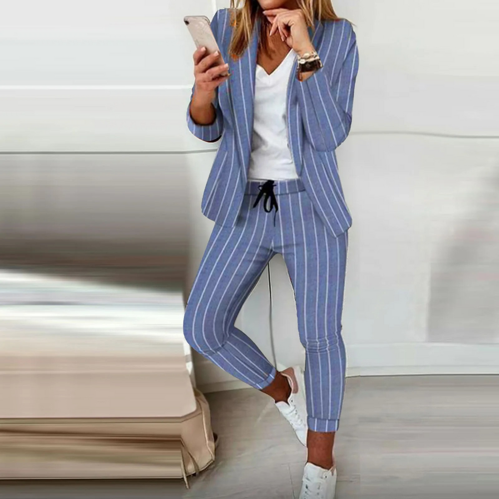 MODA geruit patroon slim fit blazer en broek set