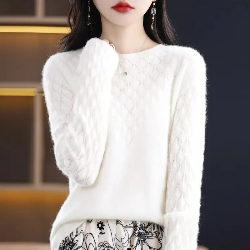 Moda Cashmere Trui Dames – Elegant Gebreid Design, Zacht & Warm